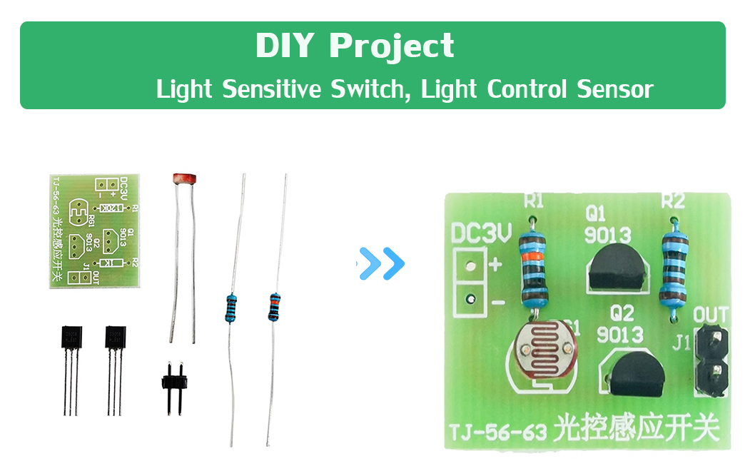 Light Control Photosensitive Sensor Switch Electronic DIY Kits for